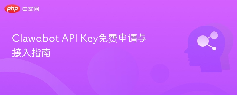 Clawdbot API Key免费申请与接入指南
