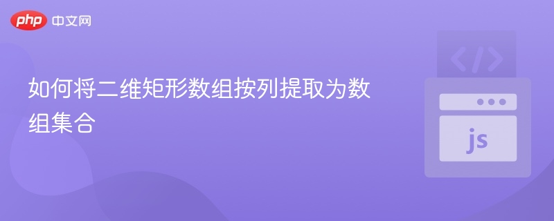 如何将二维矩形数组按列提取为数组集合