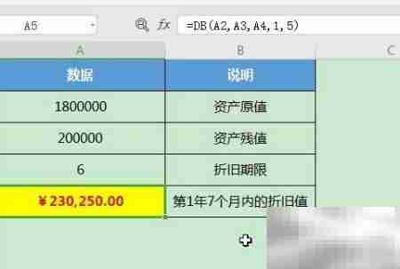 WPS Excel DB函数详解
