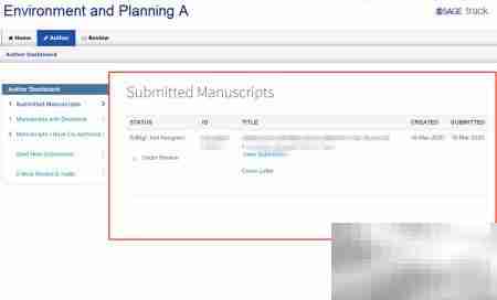 投稿Environment and Planning A指南