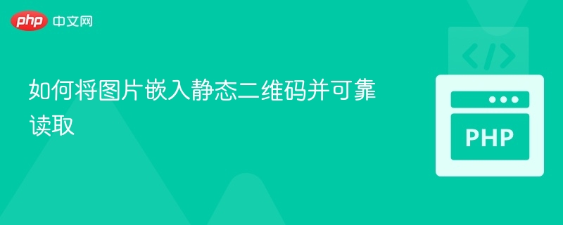 如何将图片嵌入静态二维码并可靠读取