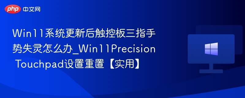Win11系统更新后触控板三指手势失灵怎么办_Win11Precision Touchpad设置重置【实用】