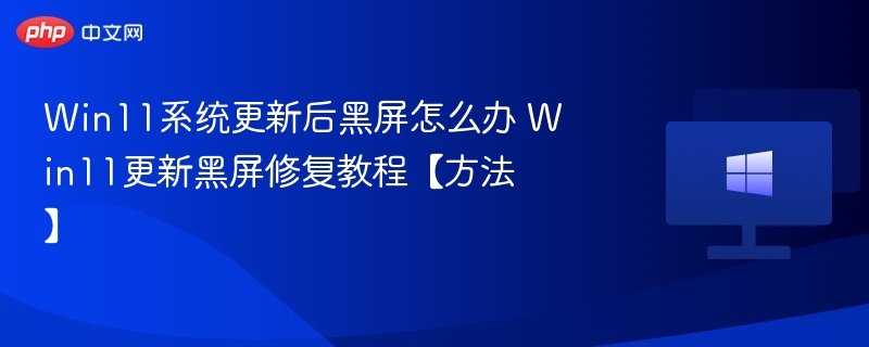 Win11系统更新后黑屏怎么办 Win11更新黑屏修复教程【方法】