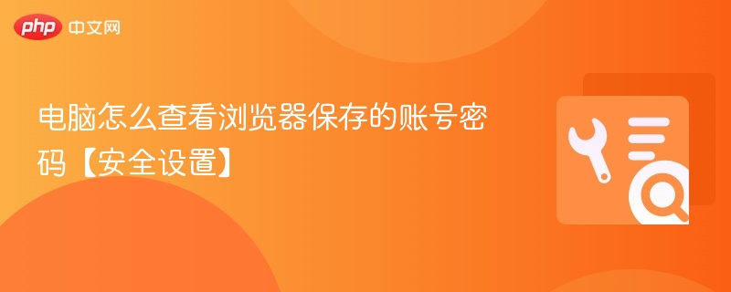 电脑怎么查看浏览器保存的账号密码【安全设置】