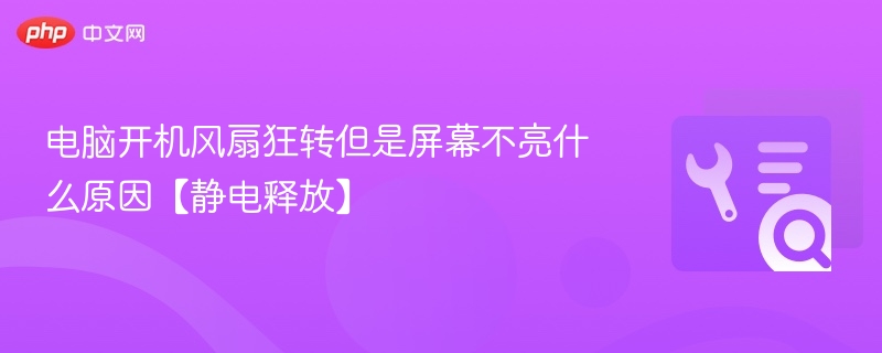 电脑开机风扇狂转但是屏幕不亮什么原因【静电释放】