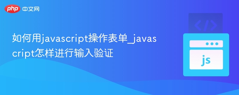 如何用javascript操作表单_javascript怎样进行输入验证