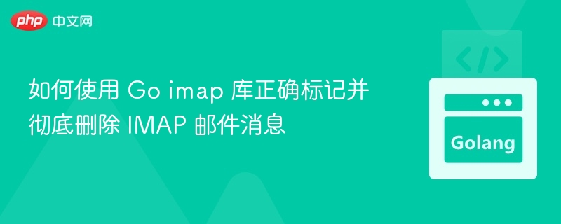 如何使用 Go imap 库正确标记并彻底删除 IMAP 邮件消息
