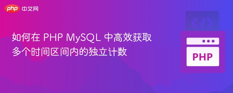 如何在 PHP MySQL 中高效获取多个时间区间内的独立计数
