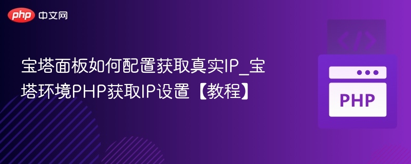 宝塔面板如何配置获取真实IP_宝塔环境PHP获取IP设置【教程】