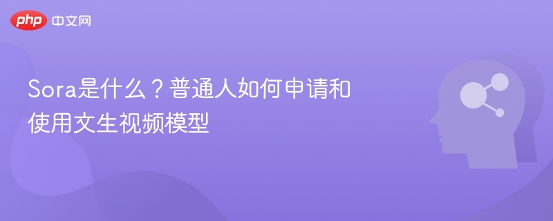 Sora是什么?普通人如何申请和使用文生视频模型