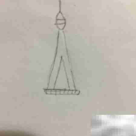 巴黎铁塔简笔画教程