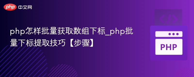 php怎样批量获取数组下标_php批量下标提取技巧【步骤】