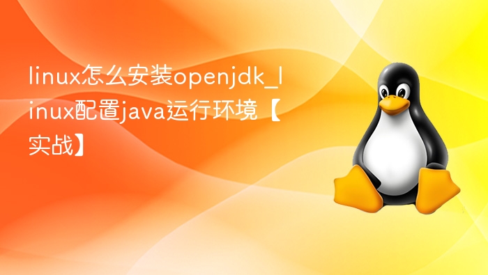 linux怎么安装openjdk_linux配置java运行环境【实战】
