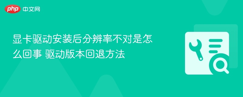 显卡驱动安装后分辨率不对是怎么回事 驱动版本回退方法
