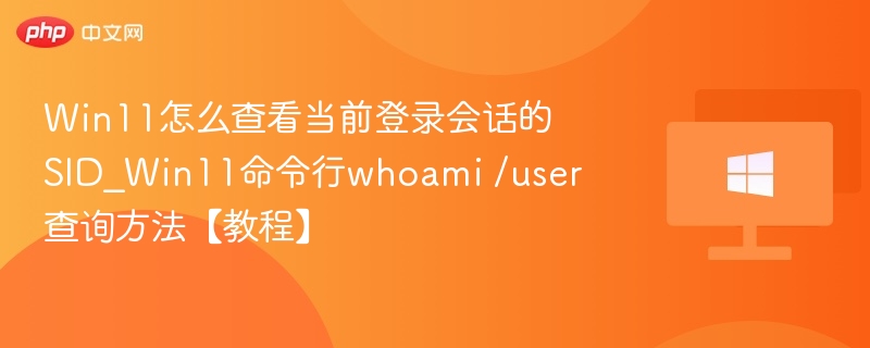 Win11怎么查看当前登录会话的SID_Win11命令行whoami /user查询方法【教程】