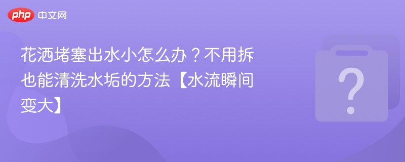 花洒堵塞出水小怎么办？不用拆也能清洗水垢的方法【水流瞬间变大】