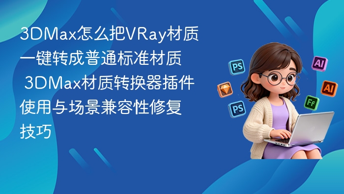 3DMax怎么把VRay材质一键转成普通标准材质 3DMax材质转换器插件使用与场景兼容性修复技巧