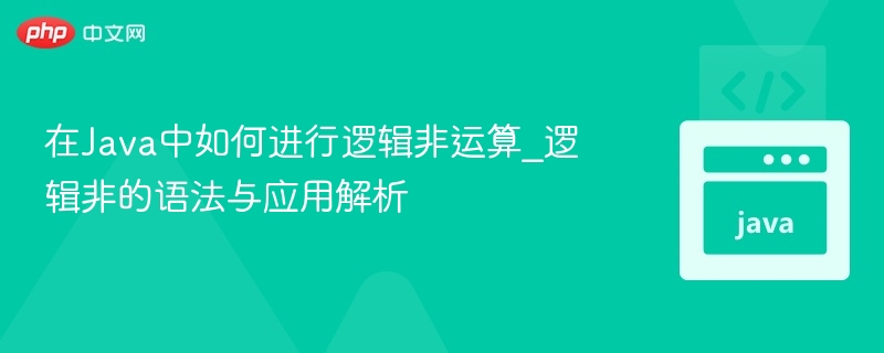 在Java中如何进行逻辑非运算_逻辑非的语法与应用解析