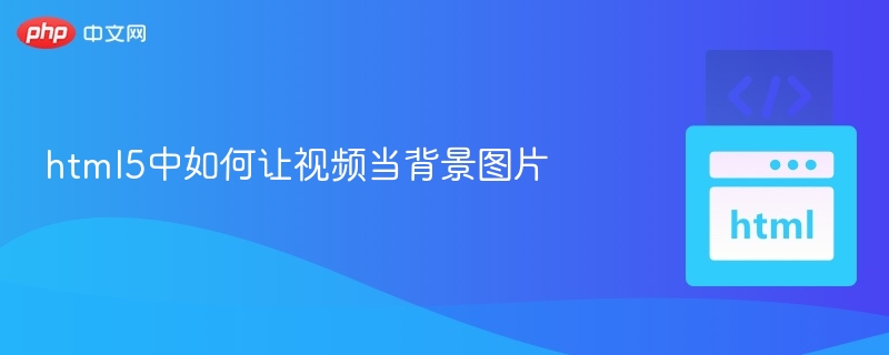 html5中如何让视频当背景图片