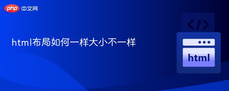 html布局如何一样大小不一样