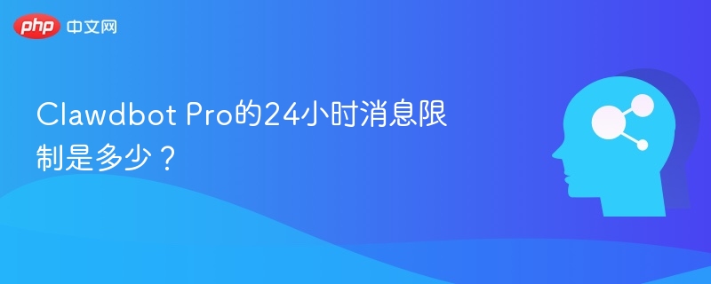 Clawdbot Pro的24小时消息限制是多少？