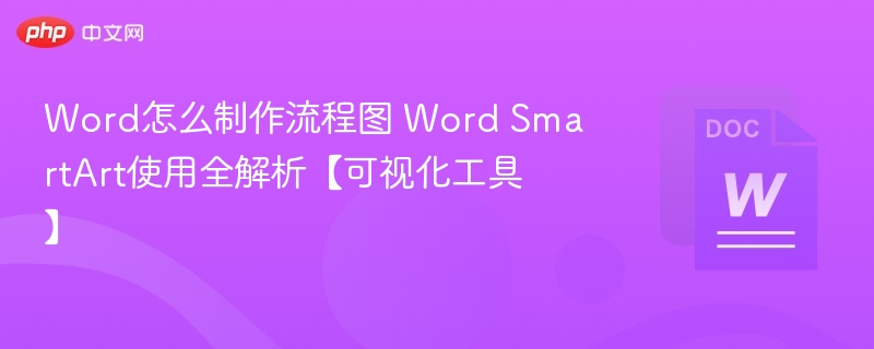Word怎么制作流程图 Word SmartArt使用全解析【可视化工具】