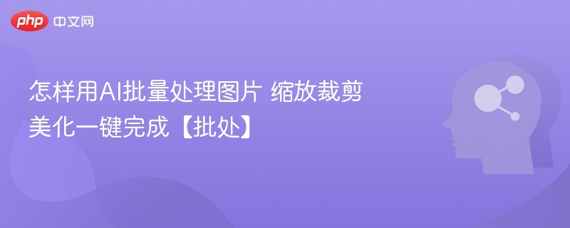 怎样用AI批量处理图片 缩放裁剪美化一键完成【批处】