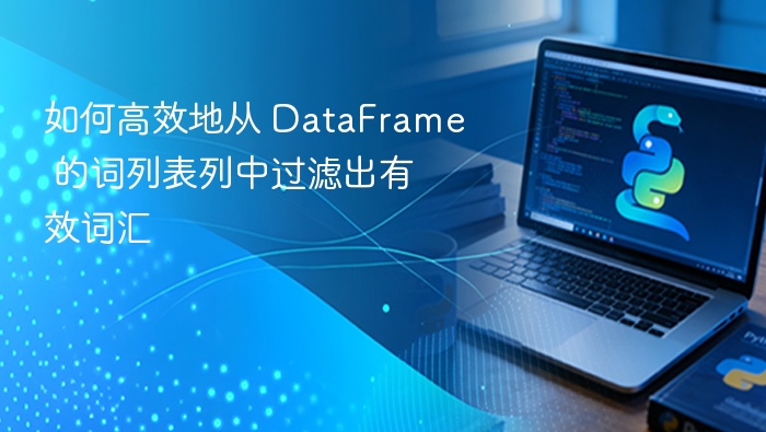 如何高效地从 DataFrame 的词列表列中过滤出有效词汇
