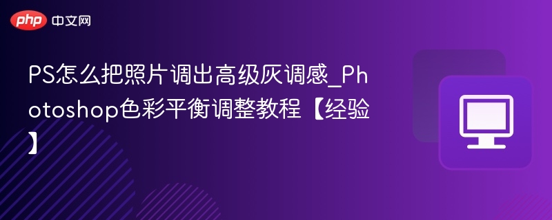 PS怎么把照片调出高级灰调感_Photoshop色彩平衡调整教程【经验】