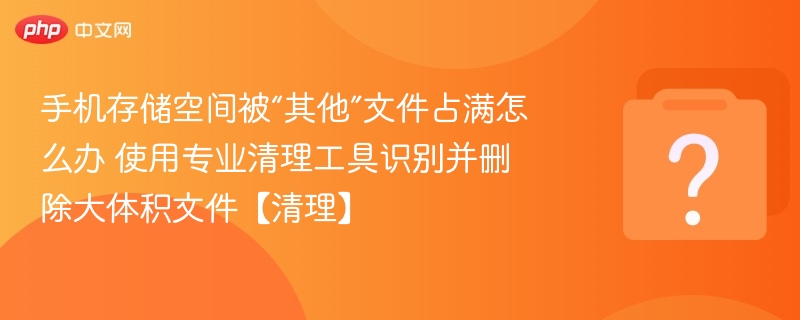 手机存储空间被“其他”文件占满怎么办 使用专业清理工具识别并删除大体积文件【清理】