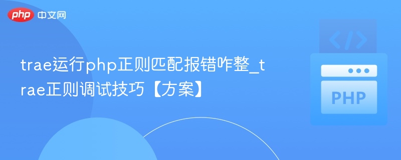 trae运行php正则匹配报错咋整_trae正则调试技巧【方案】