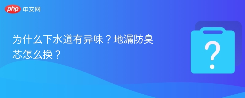 为什么下水道有异味？地漏防臭芯怎么换？