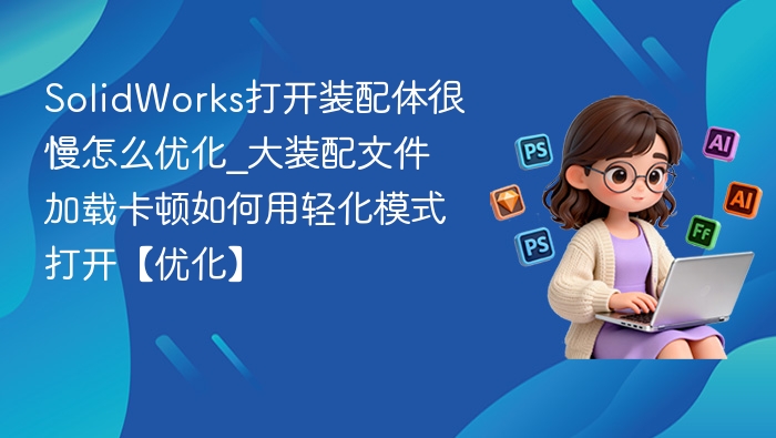 SolidWorks打开装配体很慢怎么优化_大装配文件加载卡顿如何用轻化模式打开【优化】