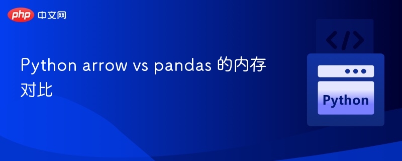 Python arrow vs pandas 的内存对比