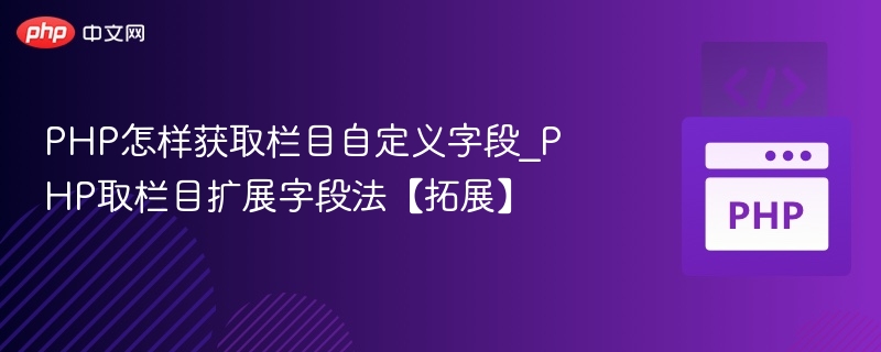 PHP怎样获取栏目自定义字段_PHP取栏目扩展字段法【拓展】