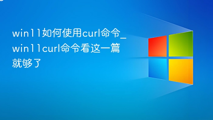win11如何使用curl命令_win11curl命令看这一篇就够了