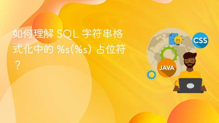 如何理解 SQL 字符串格式化中的 %s(%s) 占位符？
