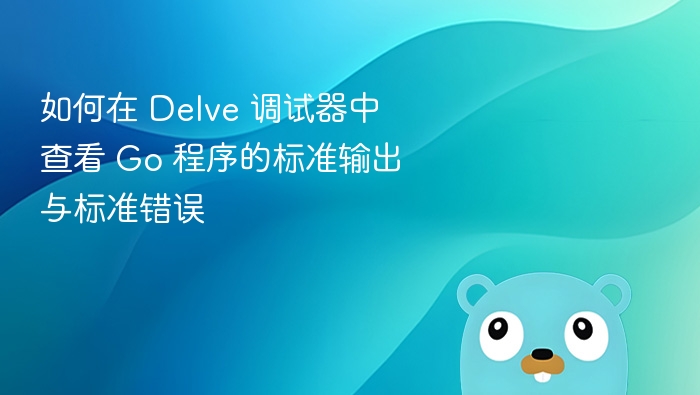 如何在 Delve 调试器中查看 Go 程序的标准输出与标准错误
