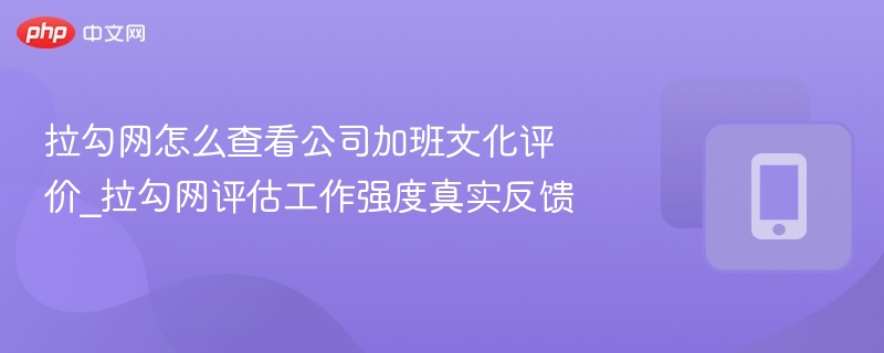 拉勾网怎么查看公司加班文化评价_拉勾网评估工作强度真实反馈