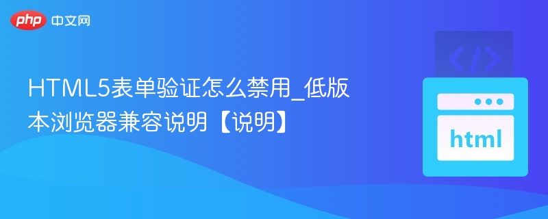 HTML5表单验证怎么禁用_低版本浏览器兼容说明【说明】