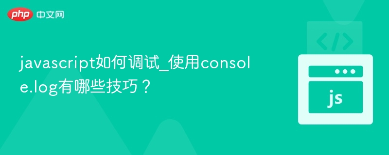 javascript如何调试_使用console.log有哪些技巧？