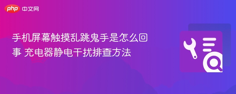 手机屏幕触摸乱跳鬼手是怎么回事 充电器静电干扰排查方法