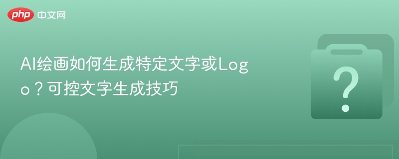 AI绘画如何生成特定文字或Logo？可控文字生成技巧