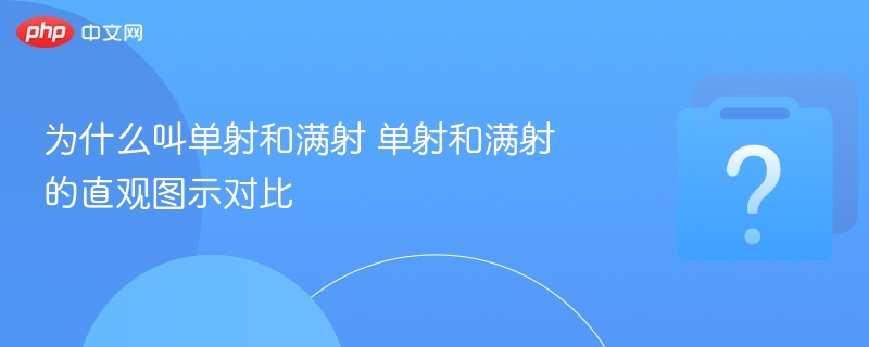 为什么叫单射和满射 单射和满射的直观图示对比