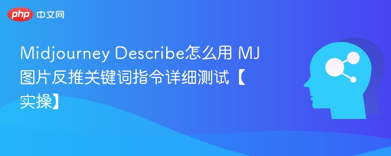 Midjourney Describe怎么用 MJ图片反推关键词指令详细测试【实操】