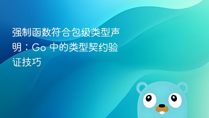 强制函数符合包级类型声明：Go 中的类型契约验证技巧
