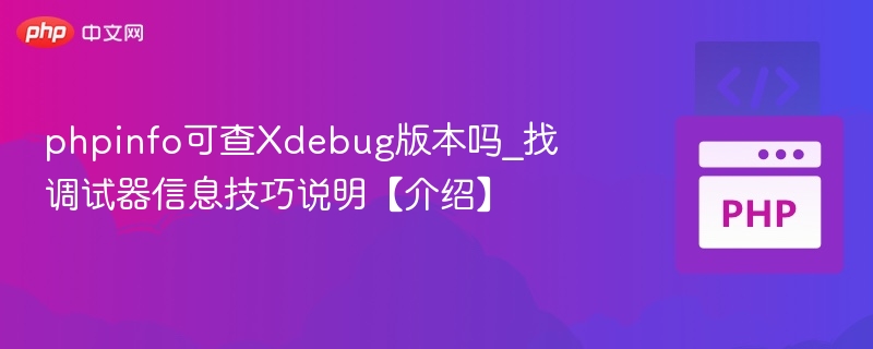 phpinfo可查Xdebug版本吗_找调试器信息技巧说明【介绍】