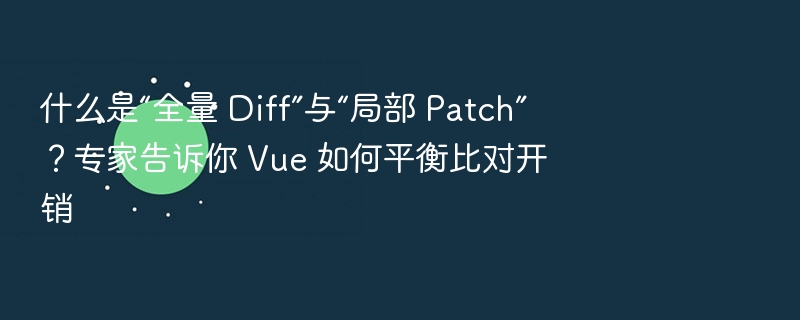 什么是“全量 Diff”与“局部 Patch”?专家告诉你 Vue 如何平衡比对开销