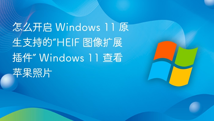 怎么开启 Windows 11 原生支持的“HEIF 图像扩展插件” Windows 11 查看苹果照片