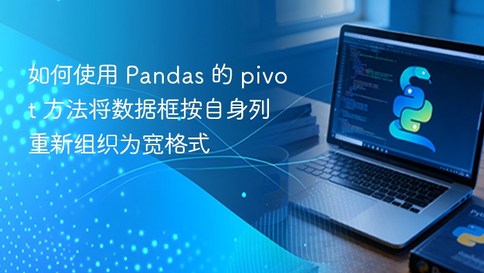 如何使用 Pandas 的 pivot 方法将数据框按自身列重新组织为宽格式
